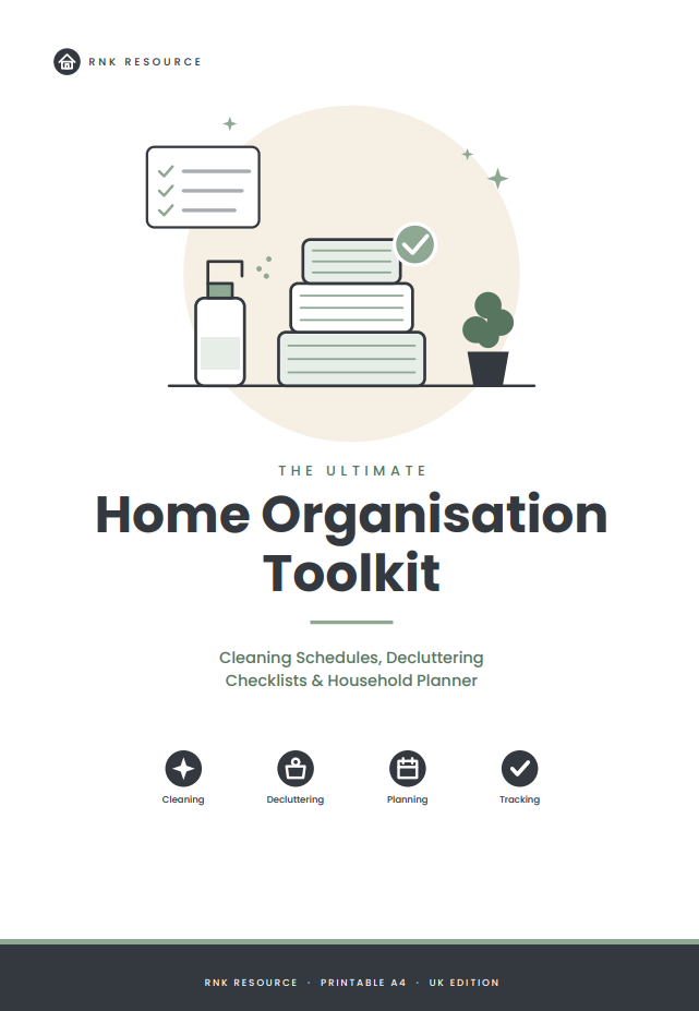 The Ultimate Home Organisation Toolkit PDF | Cleaning Schedules, Decluttering Checklists & Household Planner