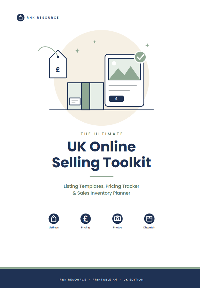 The Ultimate UK Online Selling Toolkit PDF | Listing Templates, Pricing Tracker & Sales Inventory Planner
