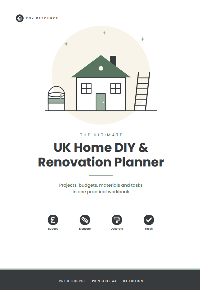 The Ultimate UK Home DIY & Renovation Planner PDF | Project Checklist, Materials List & Budget Tracker